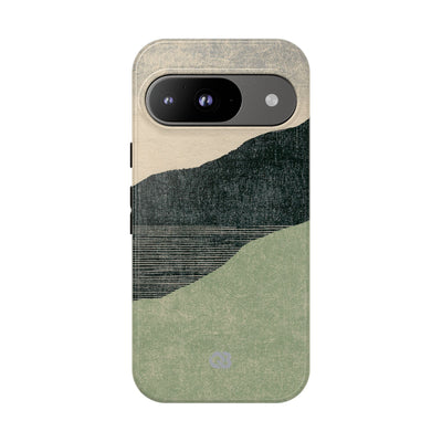 Green Tough Phone Case for Google Pixel - Moss Ridge Grain
