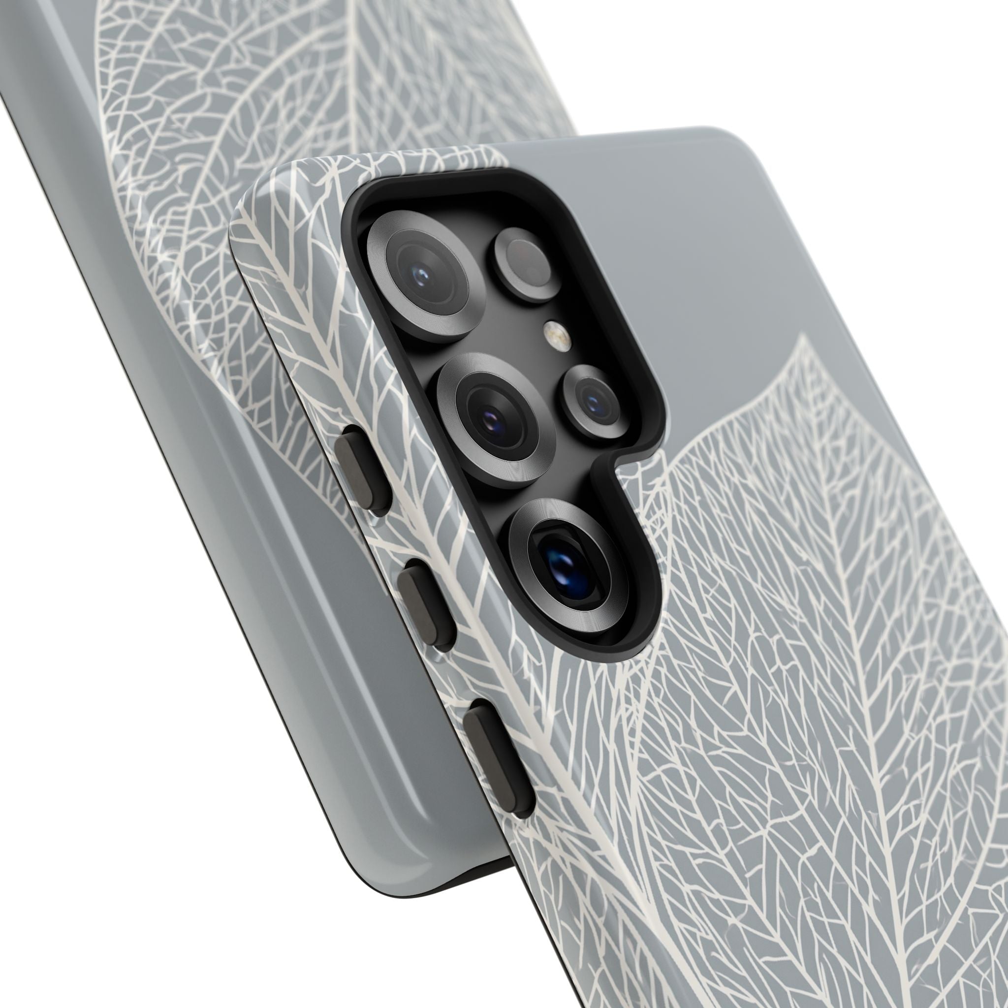 Grey Tough Phone Case for Samsung - Frosted Ash Veins
