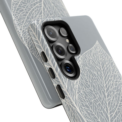 Grey Tough Phone Case for Samsung - Frosted Ash Veins
