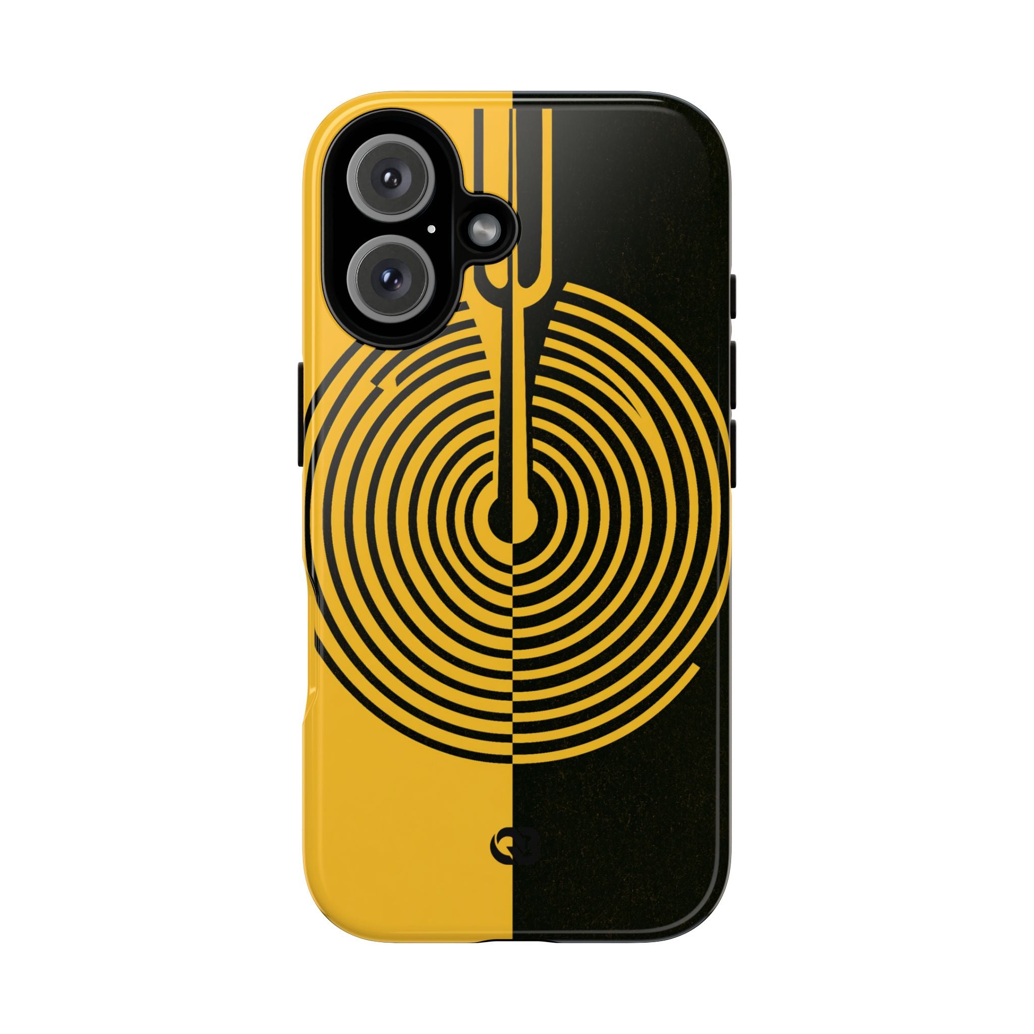 Yellow Tough Phone Case for iPhone - Voltage Sector Pulse