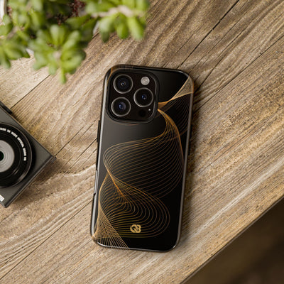 Gold Tough Phone Case for iPhone - Burnished Bronze Helix