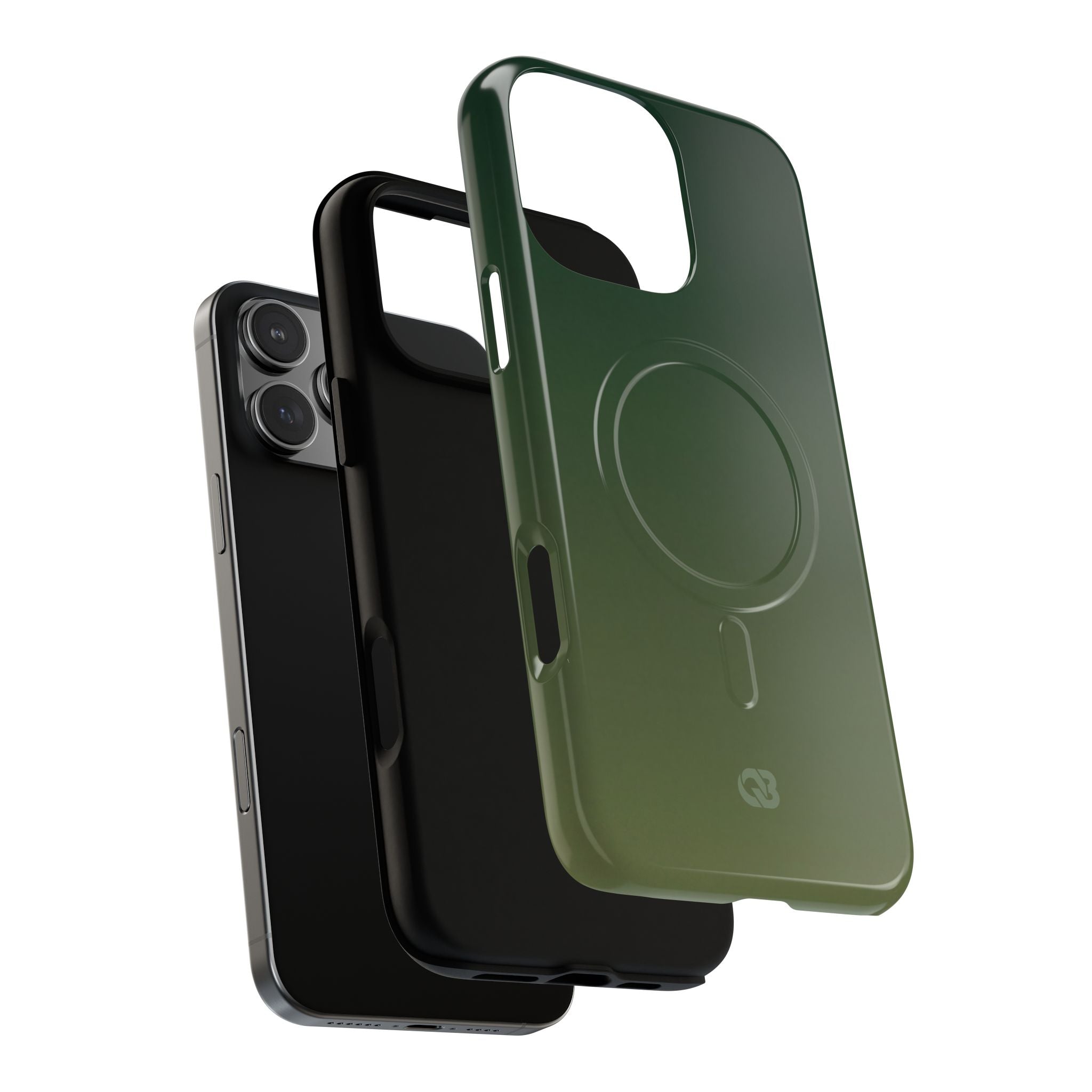Green Tough 2.0 Magsafe Phone Case for iPhone - Shadow Moss Grain