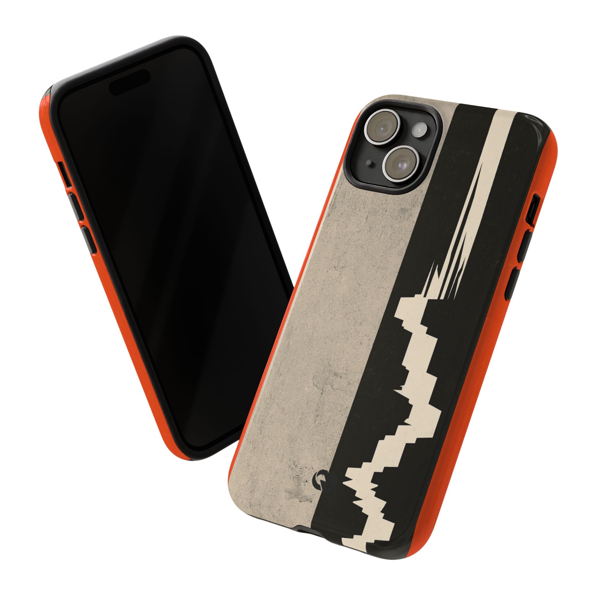 Orange Tough Phone Case for iPhone - Orange Monolith Rift