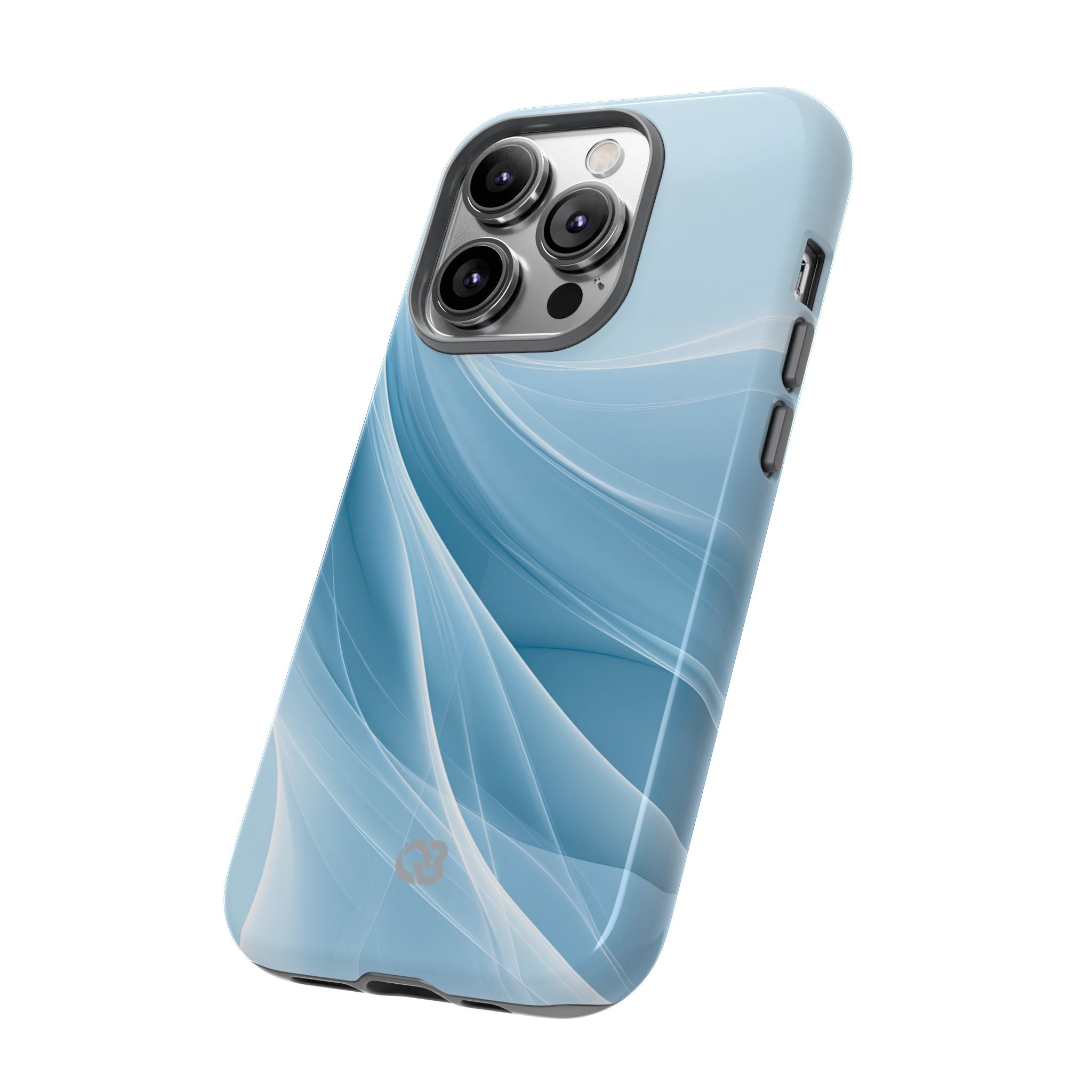Blue Tough Phone Case for iPhone - Arctic Silk Drift