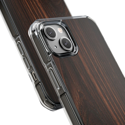 Brown Impact MagSafe Phone Case for iPhone - Burnished Mahogany Grain