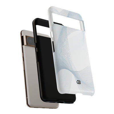 White Tough Phone Case for Google Pixel - Arctic Line Current