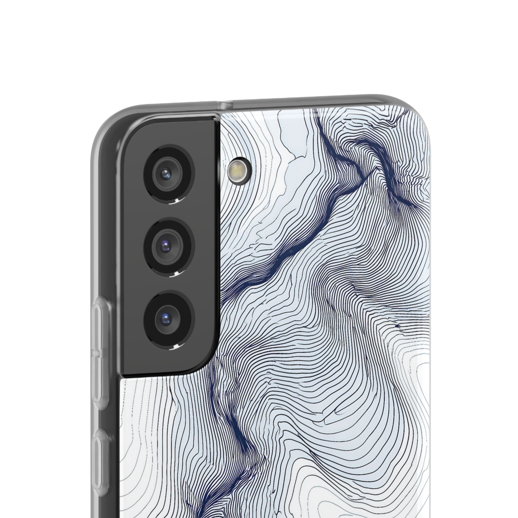 White Lite Phone Case for Samsung - Nordic Ridge Topo