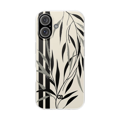 Beige Lite Phone Case for iPhone - Soot Leaf Sketch