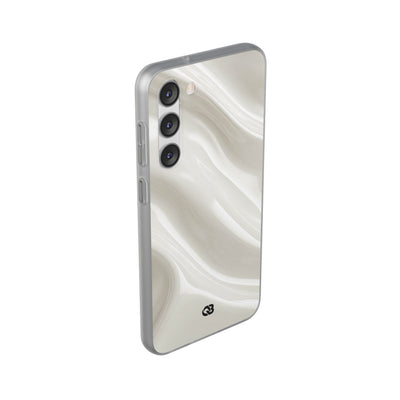White Lite Phone Case for Samsung - Polished Ivory Wave