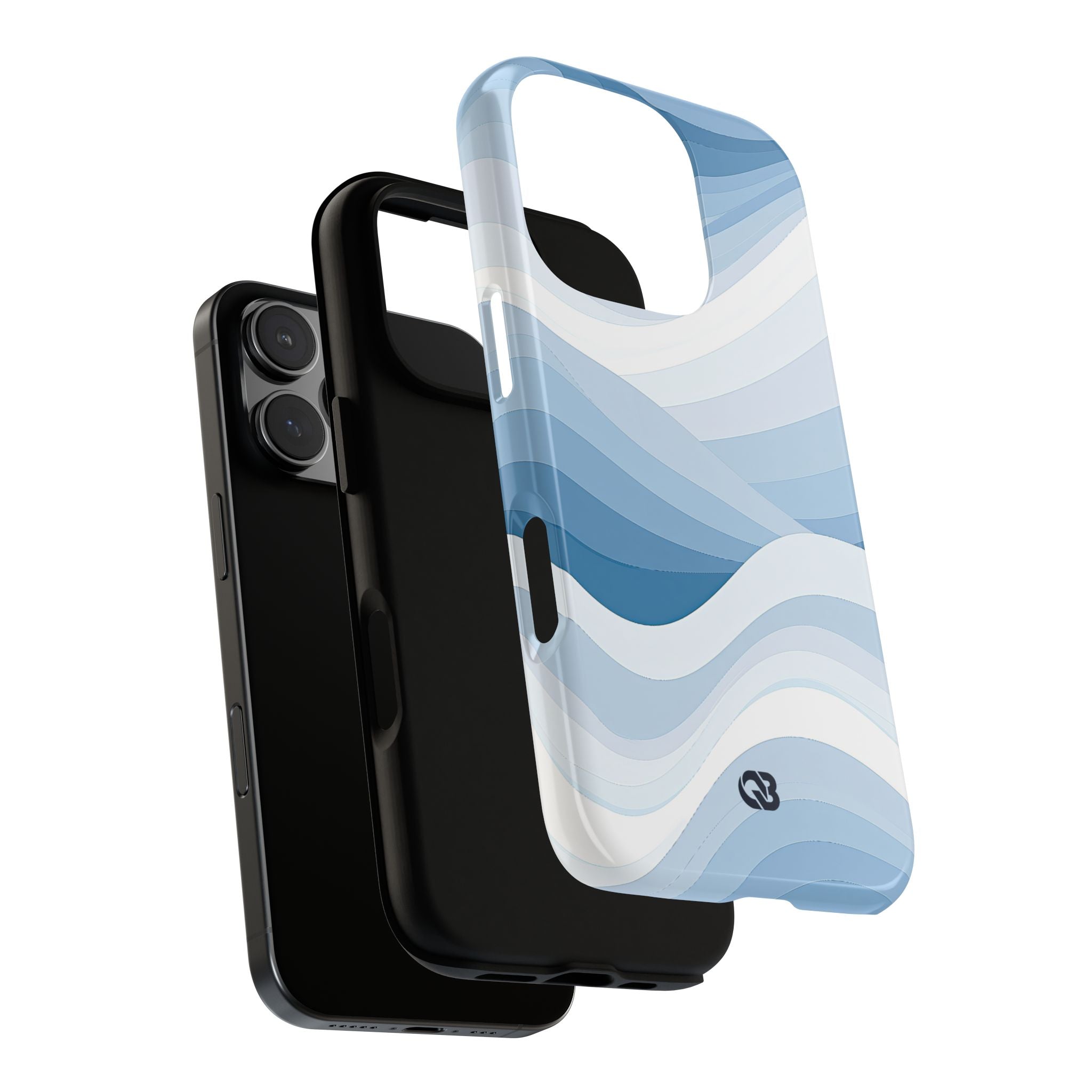 Blue Tough Phone Case for iPhone - Glacial Indigo Flow