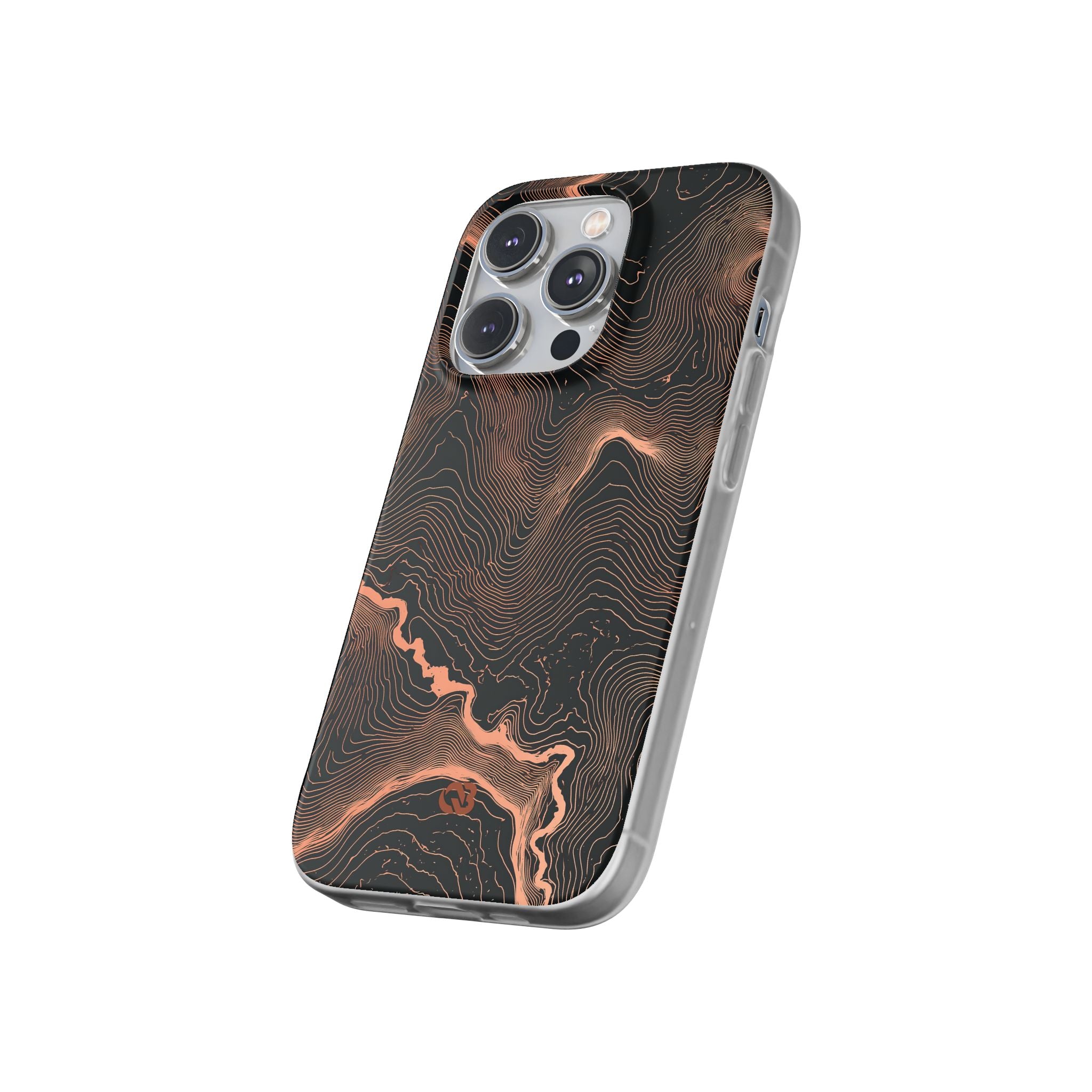 Orange Lite Phone Case for iPhone - Salmon Ridge Topo