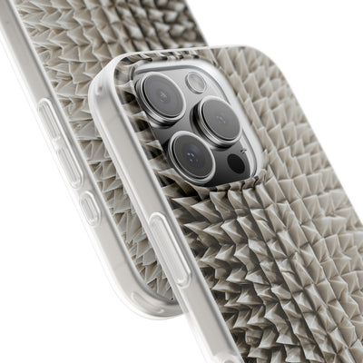 Beige Lite Phone Case for iPhone - Bone Spiked Grid