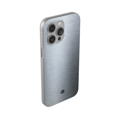 Silver Lite Phone Case for iPhone - Satin Chrome Grain