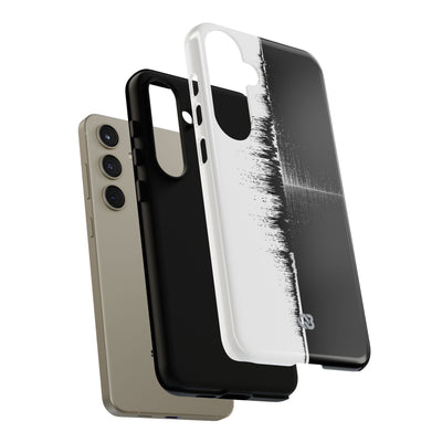 Black Tough Phone Case for Samsung - Static Signal Split