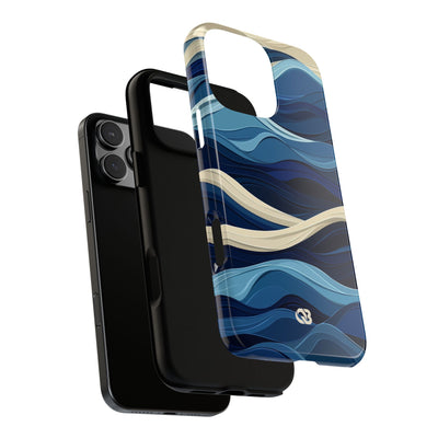 Cobalt Coast Layers · Tough Phone Case for iPhone