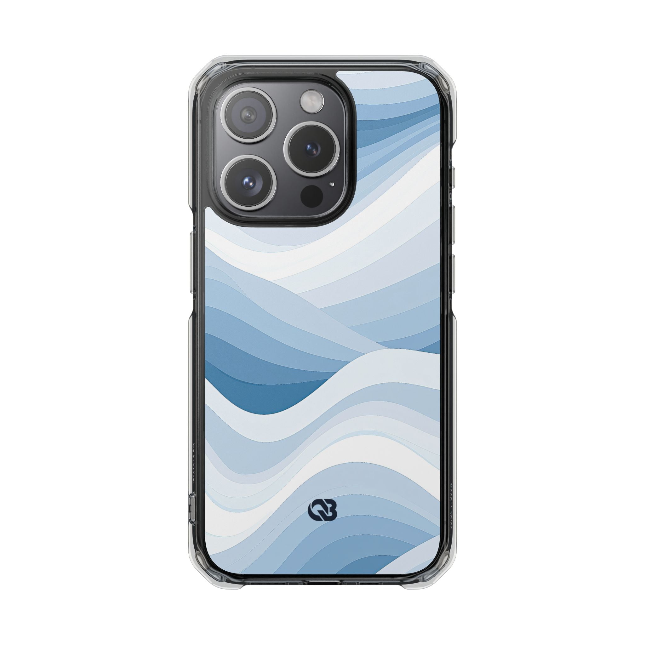 Blue Impact MagSafe Phone Case for iPhone - Glacial Indigo Flow