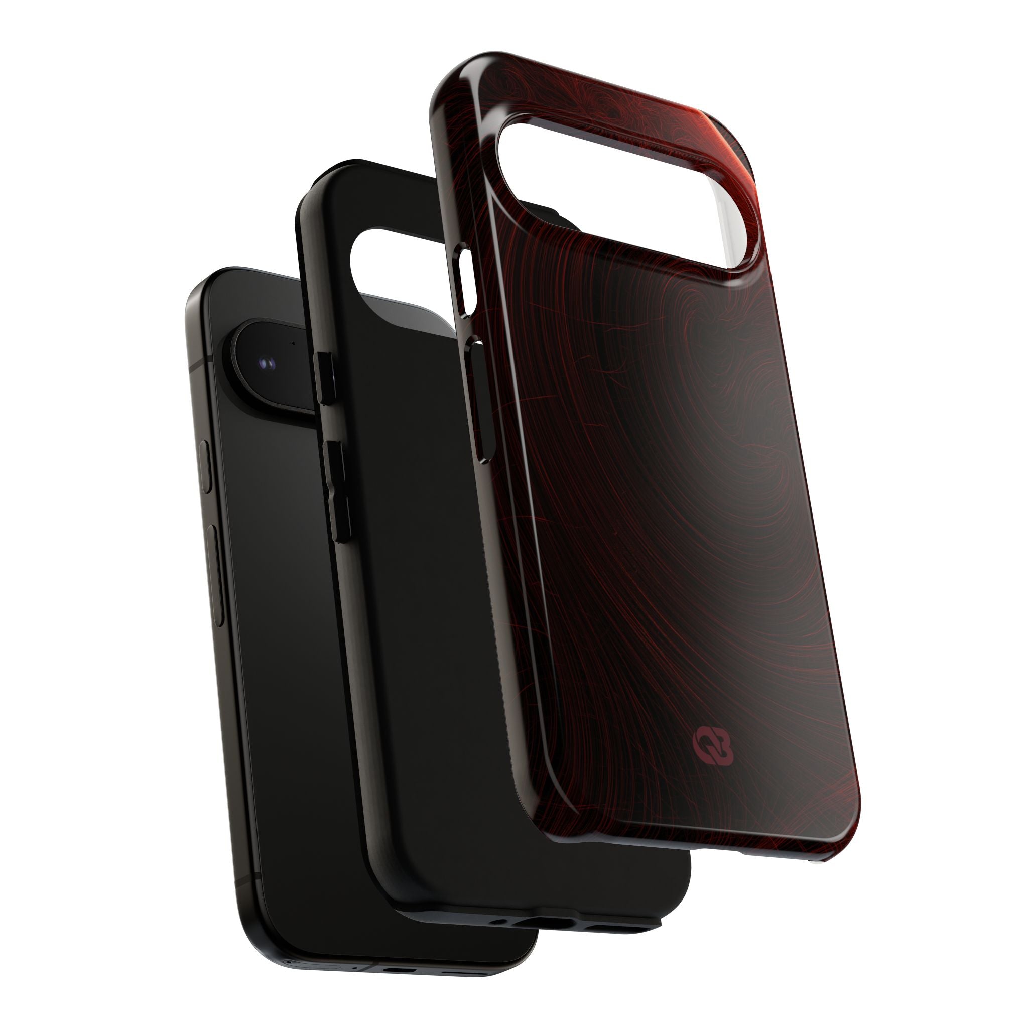 Red Tough Phone Case for Google Pixel - Crimson Flare Flux