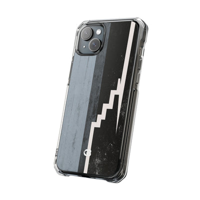 Grey Impact MagSafe Phone Case for iPhone - Industrial Concrete Void