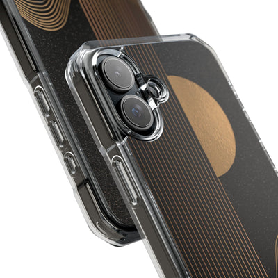 Gold Impact MagSafe Phone Case for iPhone - Gilded Obsidian Dunes