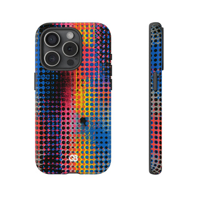 Chromatic Halftone Grid · Tough Phone Case for iPhone · Blue