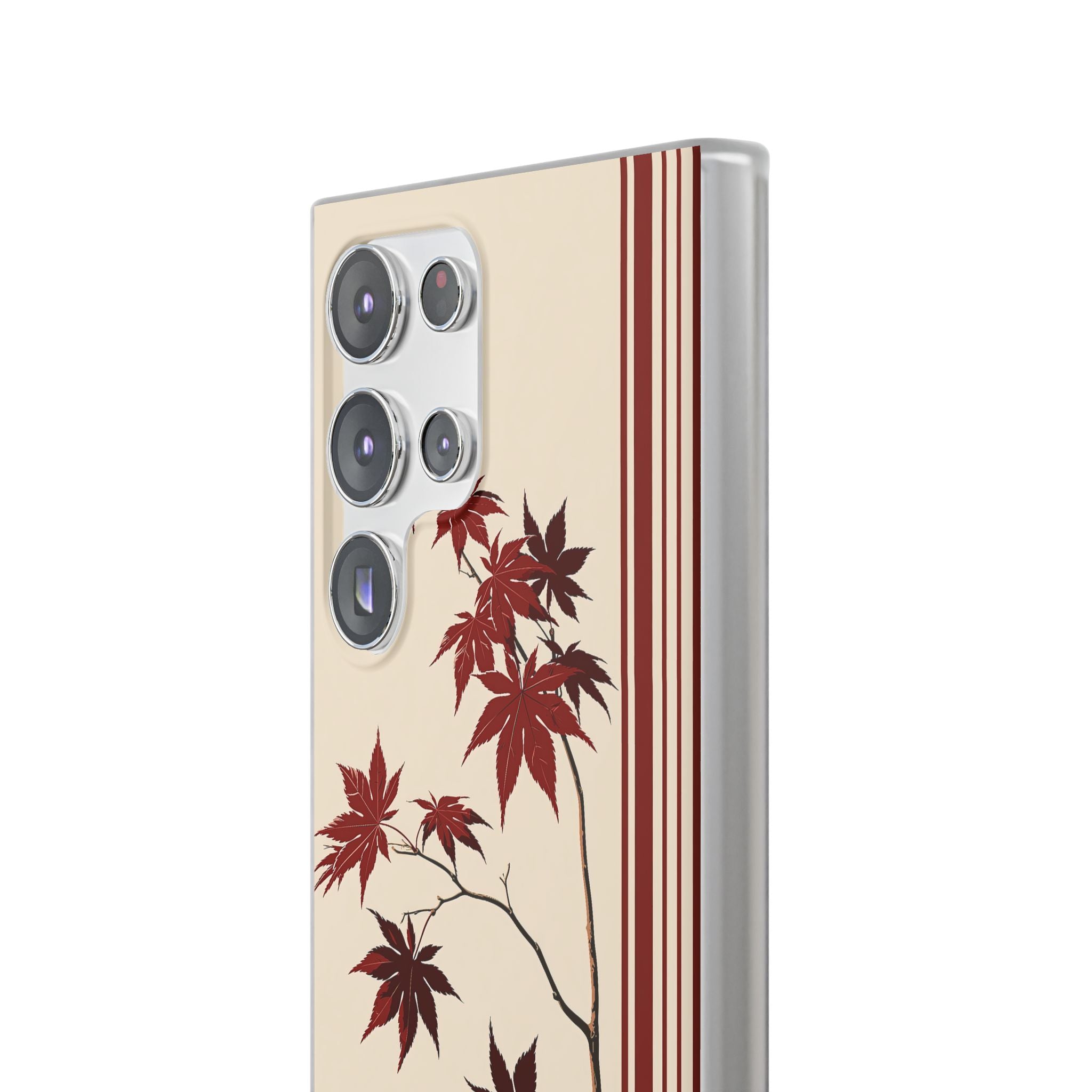 Red Lite Phone Case for Samsung - Crimson Momiji Stripe