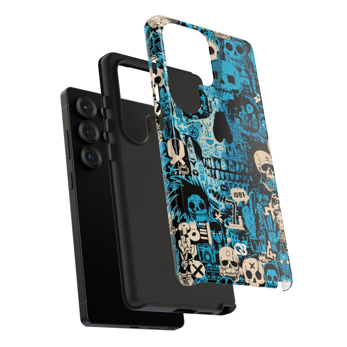 Electric Skull Graffiti · Tough Phone Case for Samsung · Blue