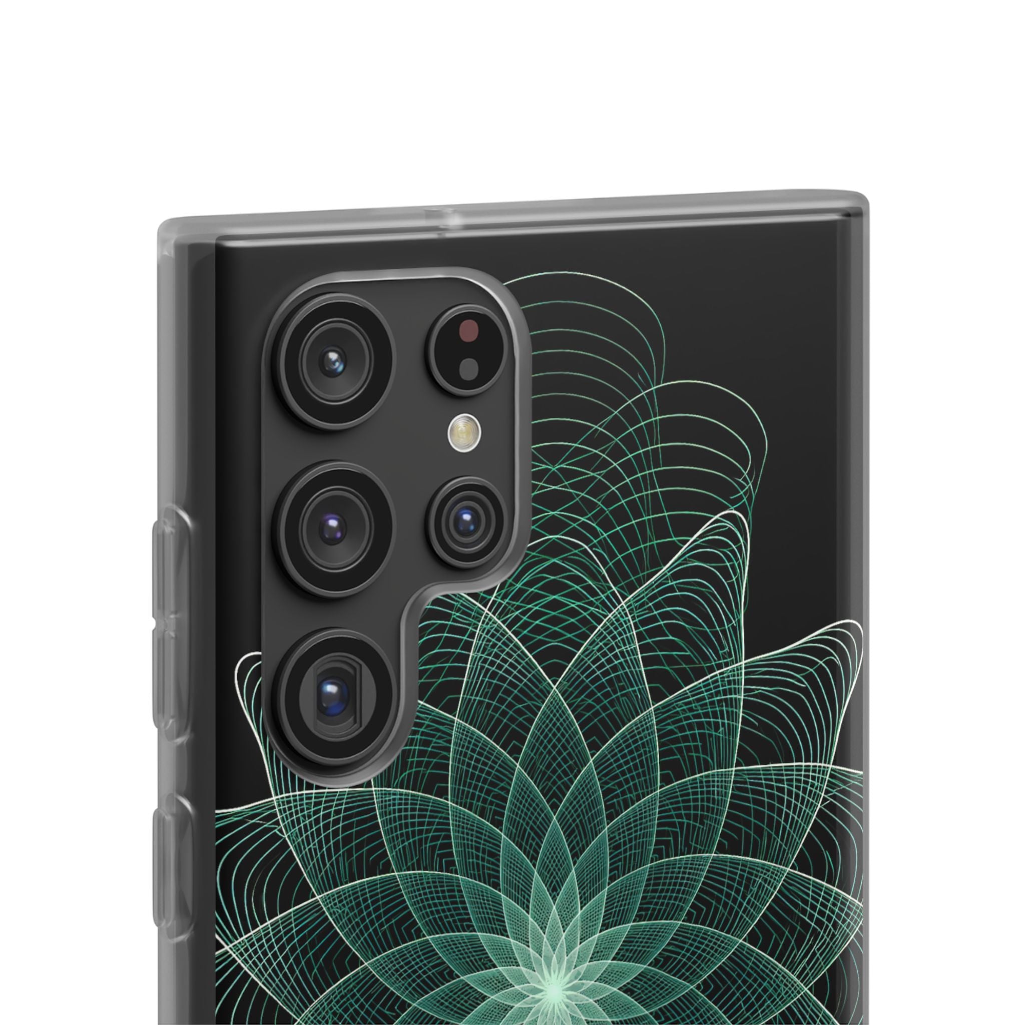 Green Lite Phone Case for Samsung - Cyan Signal Bloom