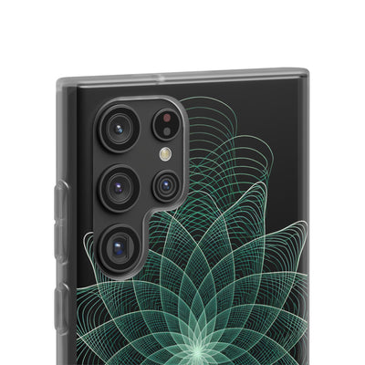 Green Lite Phone Case for Samsung - Cyan Signal Bloom