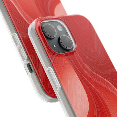 Red Lite Phone Case for iPhone - Crimson Silk Strands