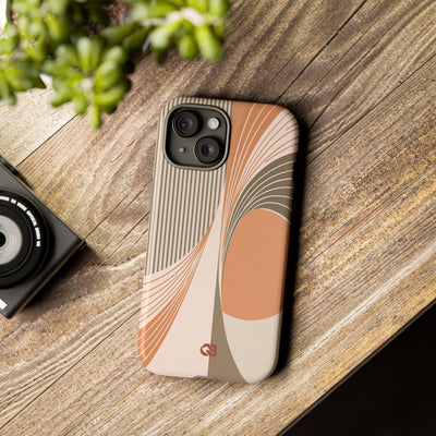 Orange Tough Phone Case for iPhone - Desert Arc Horizon