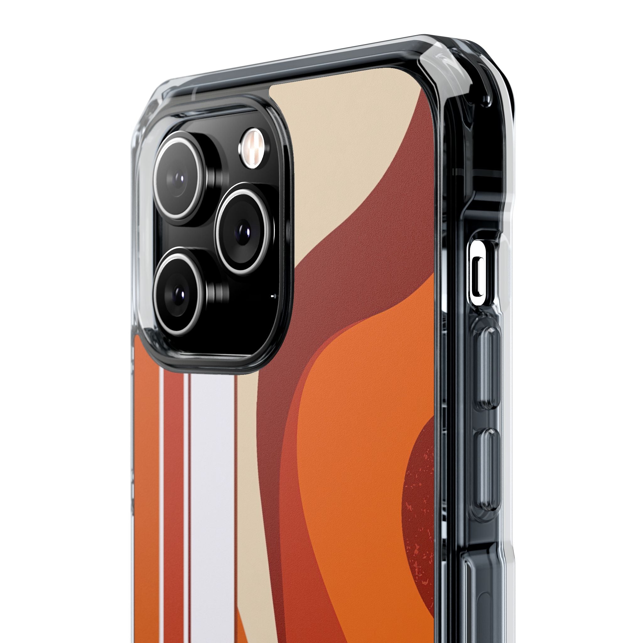 Orange Impact MagSafe Phone Case for iPhone - Terracotta Metro Line