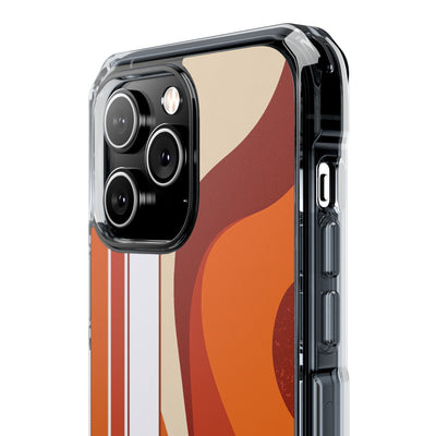 Orange Impact MagSafe Phone Case for iPhone - Terracotta Metro Line