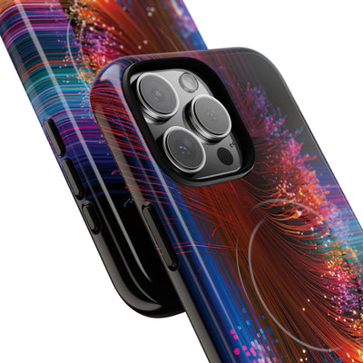Black Tough 2.0 Magsafe Phone Case for iPhone - Cyber Optic Streak
