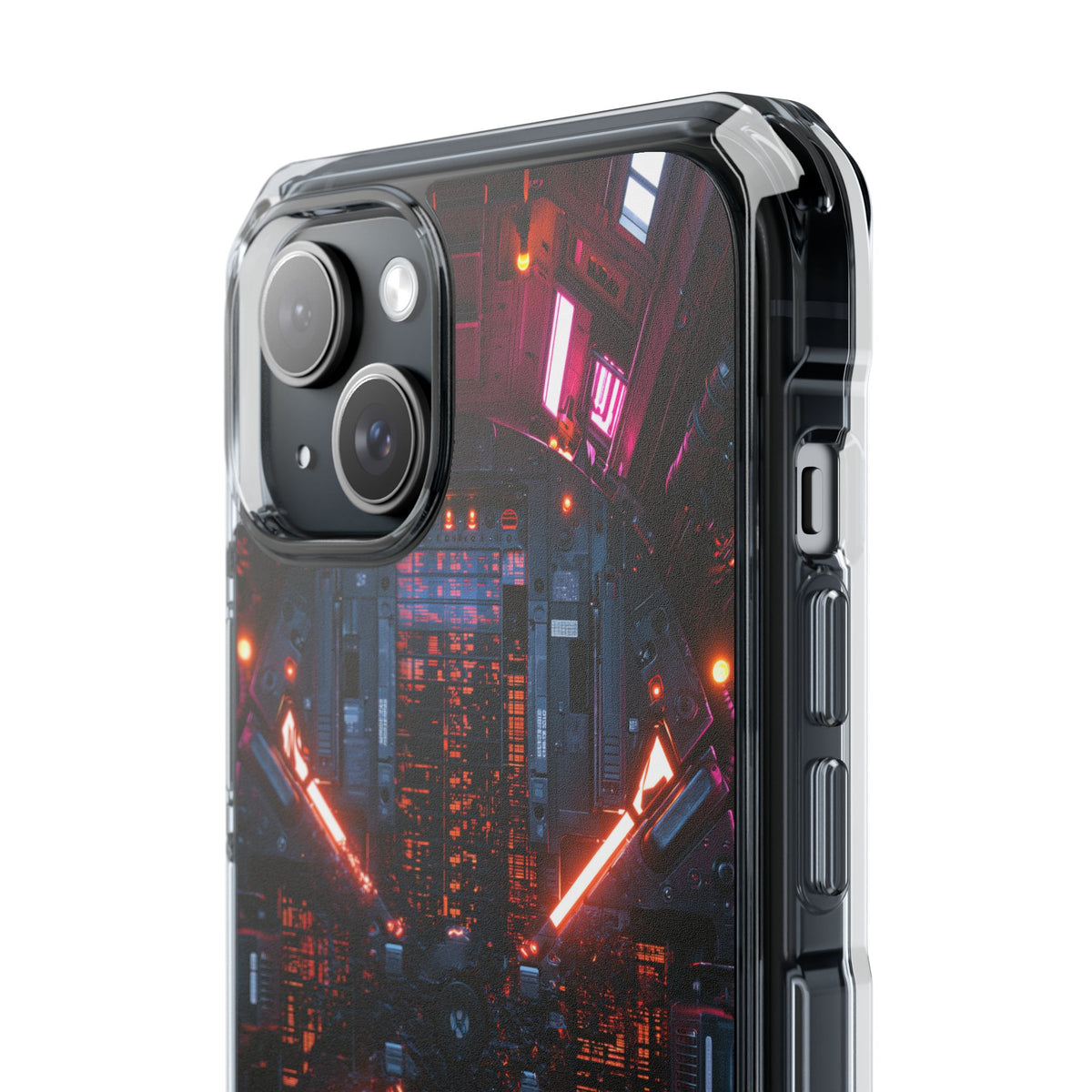 Cybernetic Reactor Core · Clear Impact Magnetic Phone Case for iPhone · Black