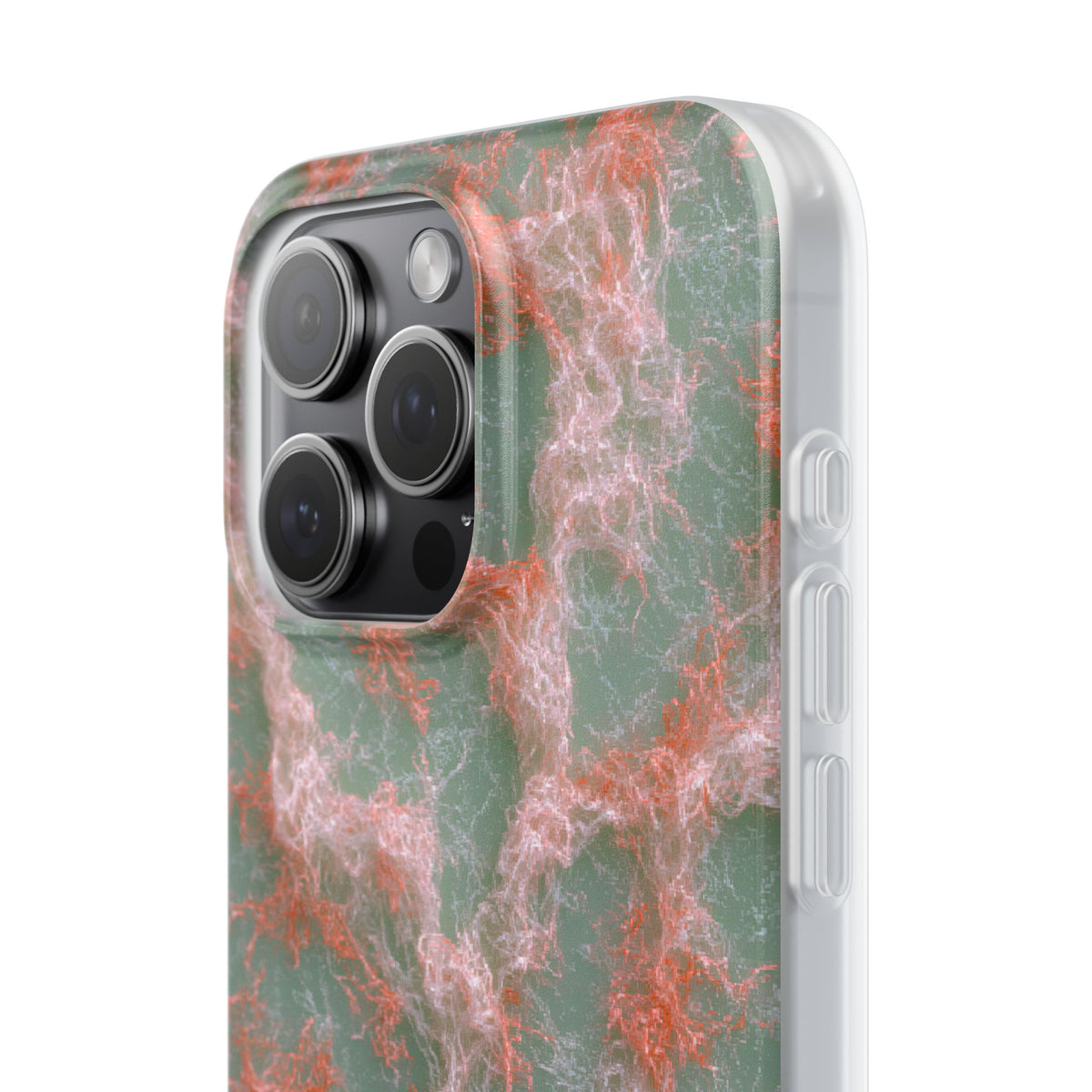 Coral Pixel Matrix · Lite Phone Case for iPhone ·  Green
