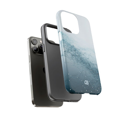 Teal Tough Phone Case for iPhone - Cyan Vector Lattice