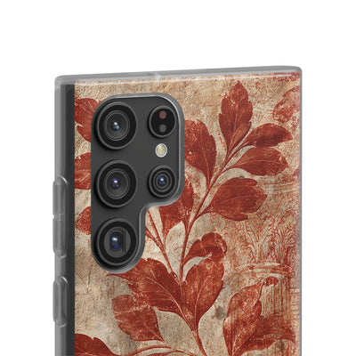 Terracotta Botanical Fresco · Lite Phone Case for Samsung · Red
