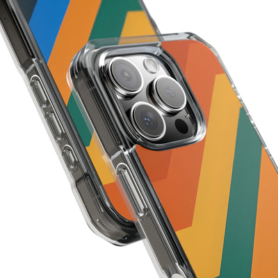 Retro Ridge Lines · Impact Coque de téléphone pour iPhone · Magsafe