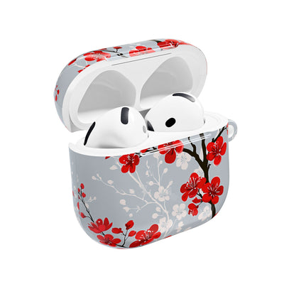 Scarlet Plum Blossom · Hard Case for AirPods & AirPods Pro · Red