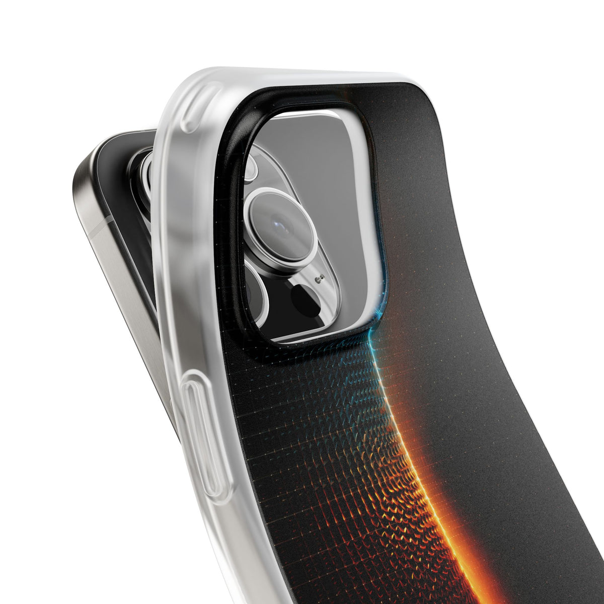 Luminous Refraction Grid · Lite Phone Case for iPhone ·  Black