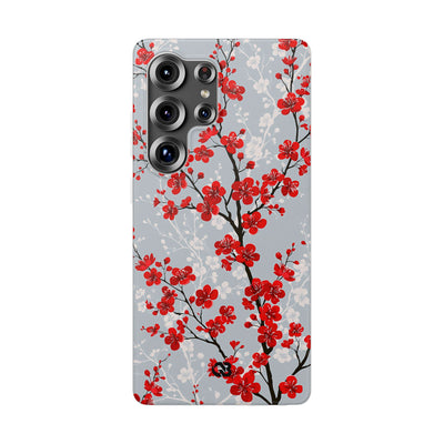 Grey Lite Phone Case for Samsung - Crimson Sakura Slate