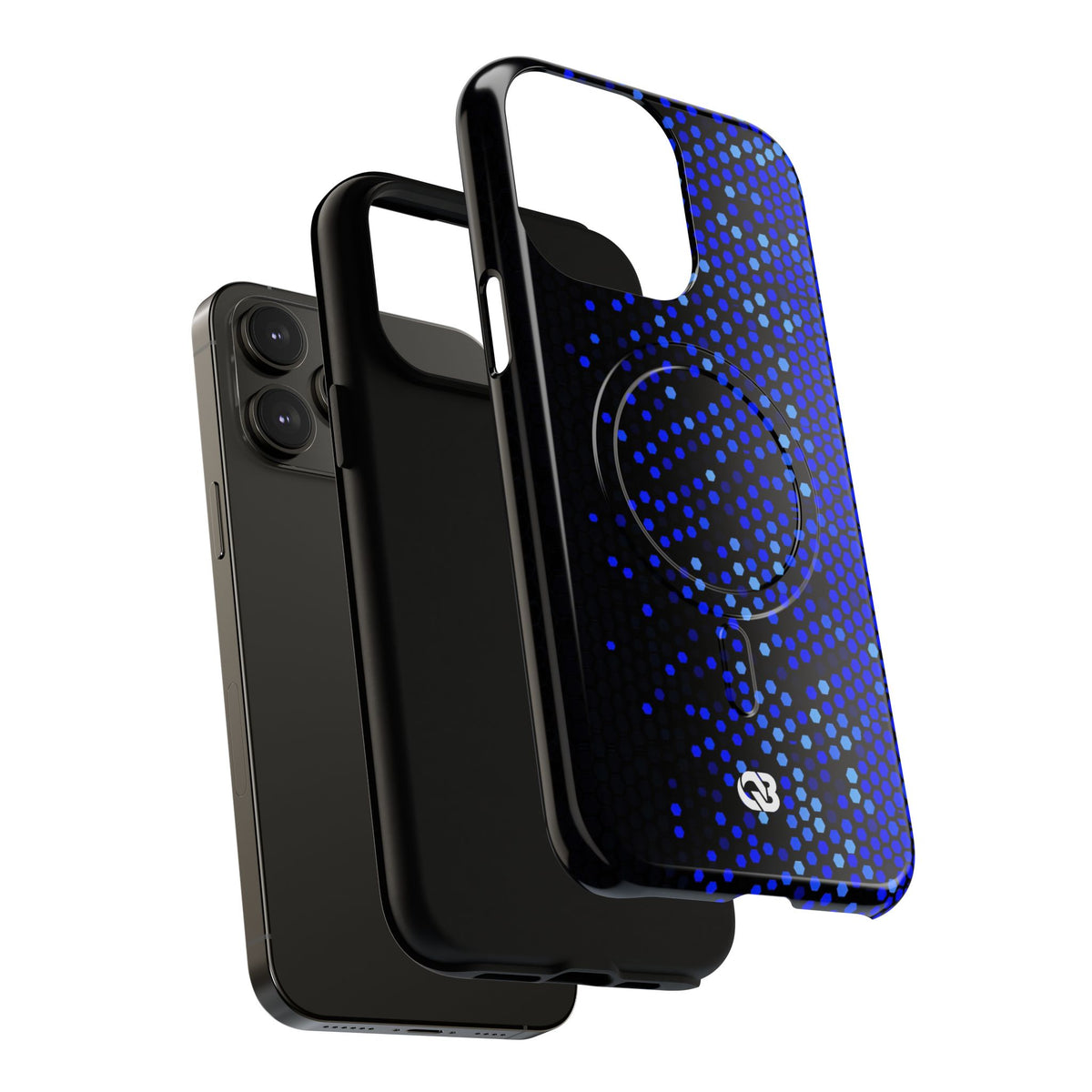 Cobalt Hex Dispersion · Tough 2.0 Magnetic Phone Case for iPhone · Blue
