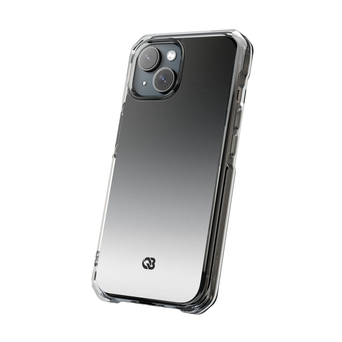 Noir Ombre Fade · Clear Impact Magnetic Phone Case for iPhone ·  Black