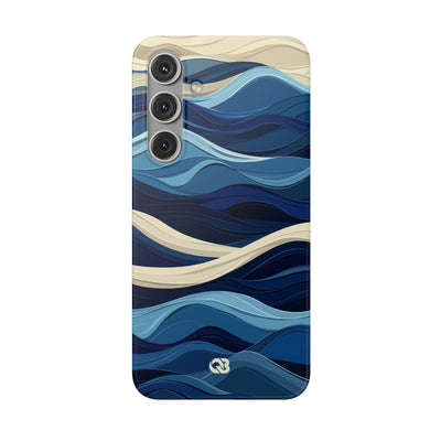 Cobalt Coast Layers · Soft Phone Case for Samsung