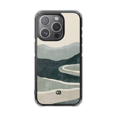 Green Impact MagSafe Phone Case for iPhone - Misty Sage Valley
