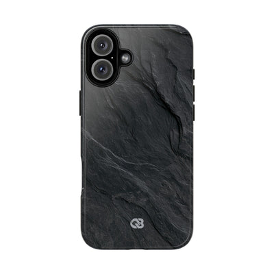 Black Tough Phone Case for iPhone - Midnight Slate Ridge