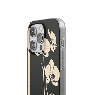 Black Lite Phone Case for iPhone - Obsidian Bone Orchid