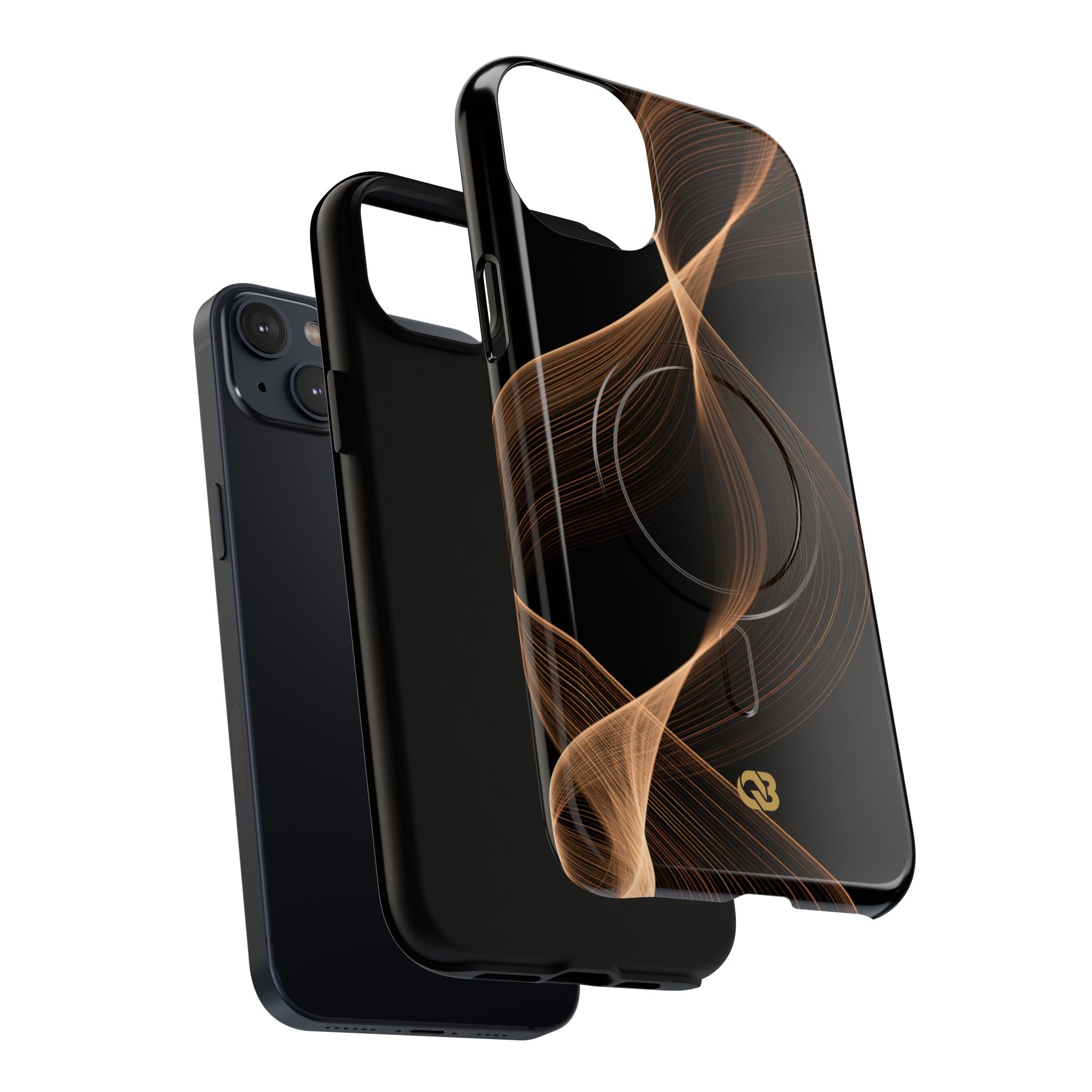 Brown Tough 2.0 Magsafe Phone Case for iPhone - Copper Silk Wave