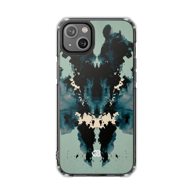 Rorschach Ink Void · Clear Impact Magnetic Phone Case for iPhone ·  Black