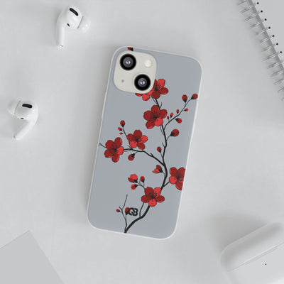 Scarlet Plum Blossom · Lite Phone Case for iPhone ·  Red